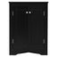 Black Triangle Bathroom Storage Cabinet with Adjustable Shelves