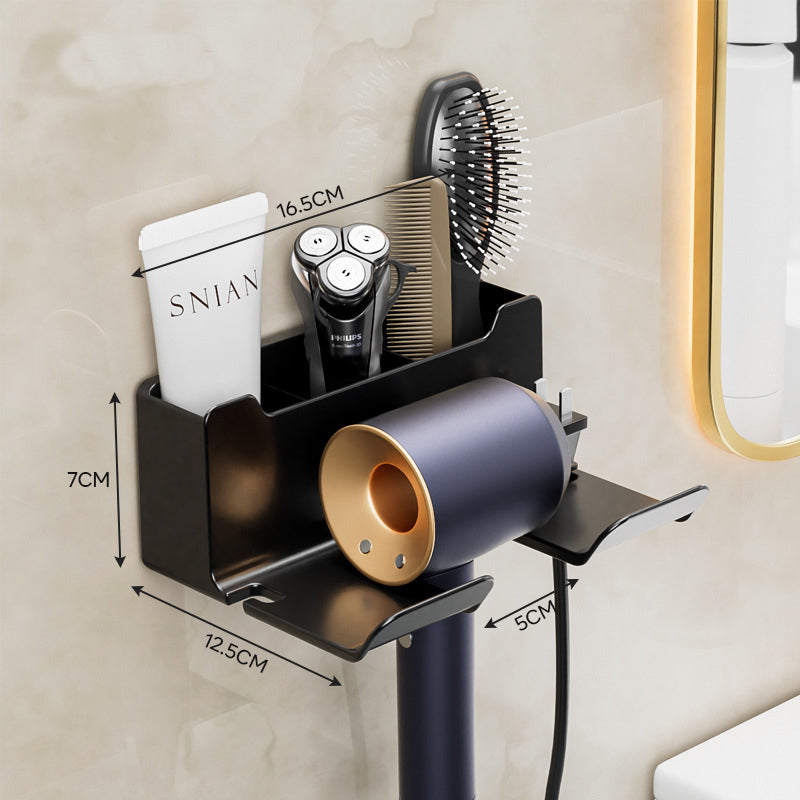 Wall-Mounted Hair Dryer Cover - No Holes Required