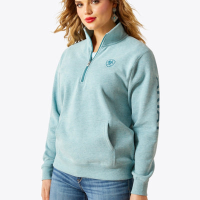 Ariat Women's Teal Fleece 1/2 Zip Sweatshirt - Korvel