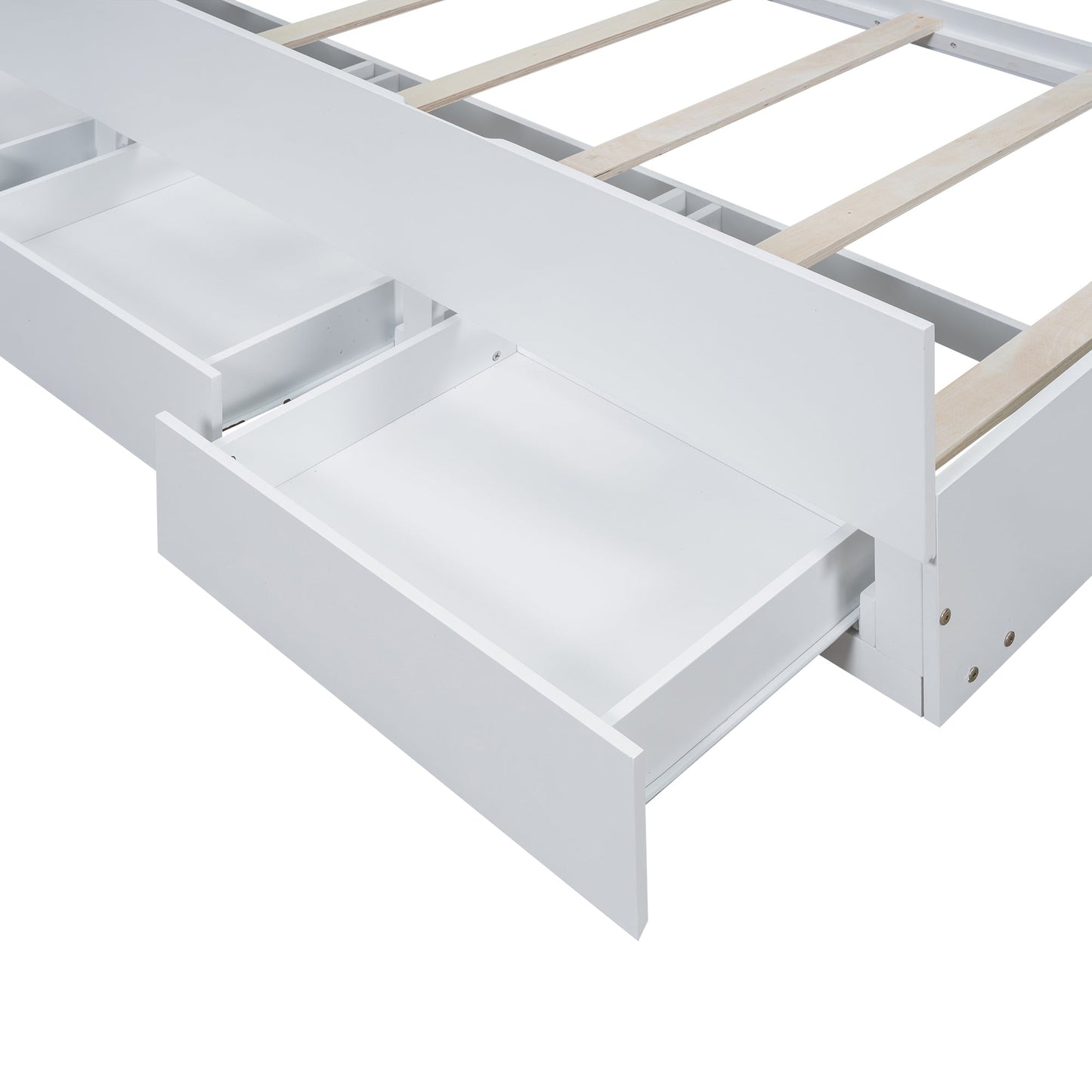Cama Plataforma Elegante de Tamaño Twin con Almacenamiento y Cabecera LED