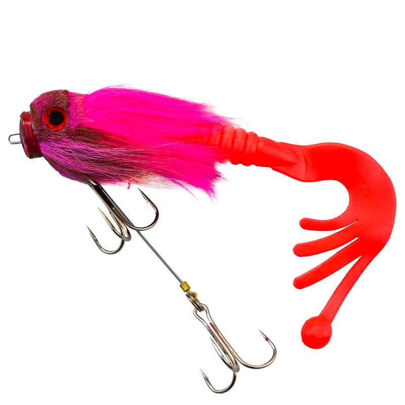 Palisandro Baby Rat Swimbait Bucktail - Muskie/Pike Lure, Hand - tied Deer Hair, Solid Body Fishing Rig - Korvel