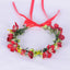 Girl's flower wreath headpiece handmade simulation flower hair accessory wedding festival Hanfu headpiece flower wreath - Korvel