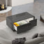 Modern Smart Coffee Table with Built-in Fridge, Bluetooth Speaker, Wireless Charging, Touch Control Panel, USB Interface Black - Korvel
