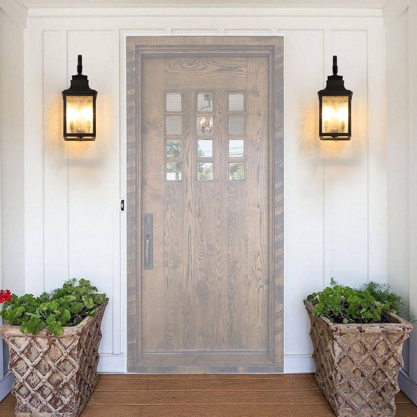 Large Outdoor Wall Lamps With Glass - Korvel