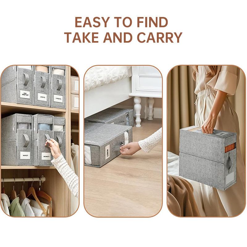 Compact Foldable Storage Cubes for Linens and Towels