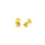 Boucles d'oreilles en or jaune 14k émaillées en forme de fraise pour enfants
