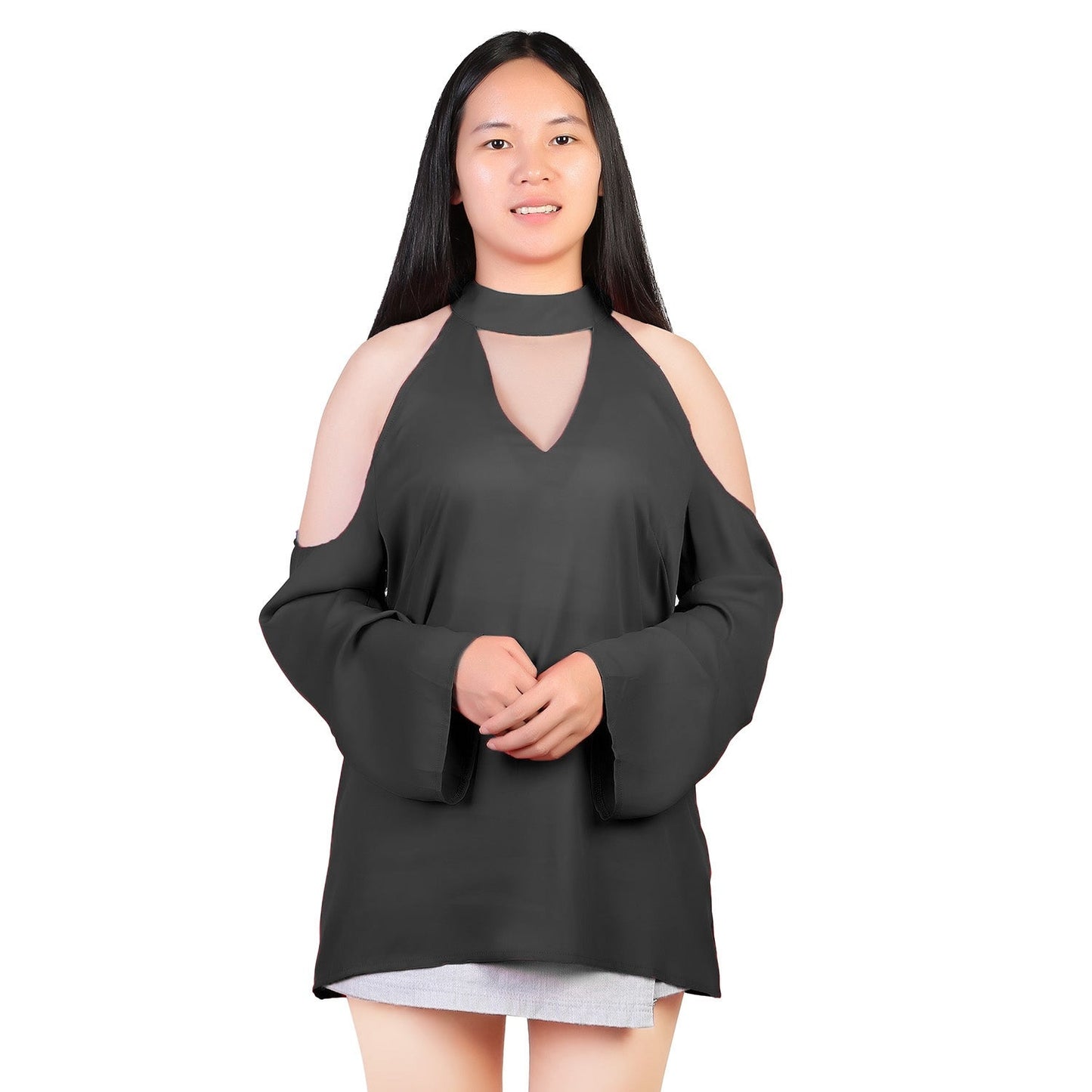 Women's Off The Shoulder V-Neck Blouse - Summer Essential