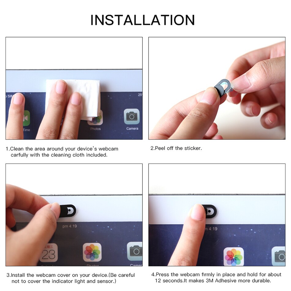6Pcs/lot  WebCam Cover Shutter Magnet Slider Plastic For iPhone Web Laptop PC For iPad Tablet Camera Mobile Phone Privacy Sticker - Korvel