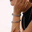 Bracelet en acier inoxydable plaqué or 18K en forme de cœur