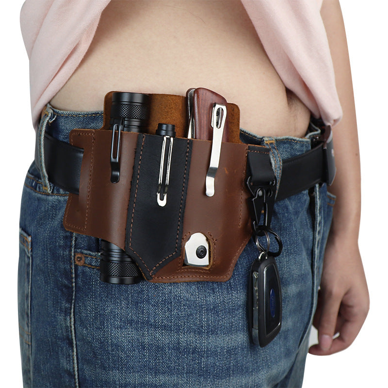 GEBWOLF EDC Leather Multi-Function Pocket Tool Case