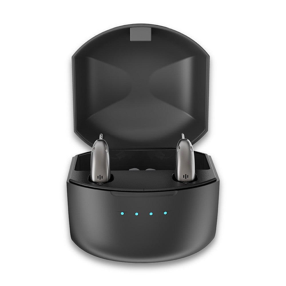 Rechargeable Bluetooth APP intelligent noise reduction RIC hearing aid ear back type hearing aid for the elderly with hearing loss - Korvel