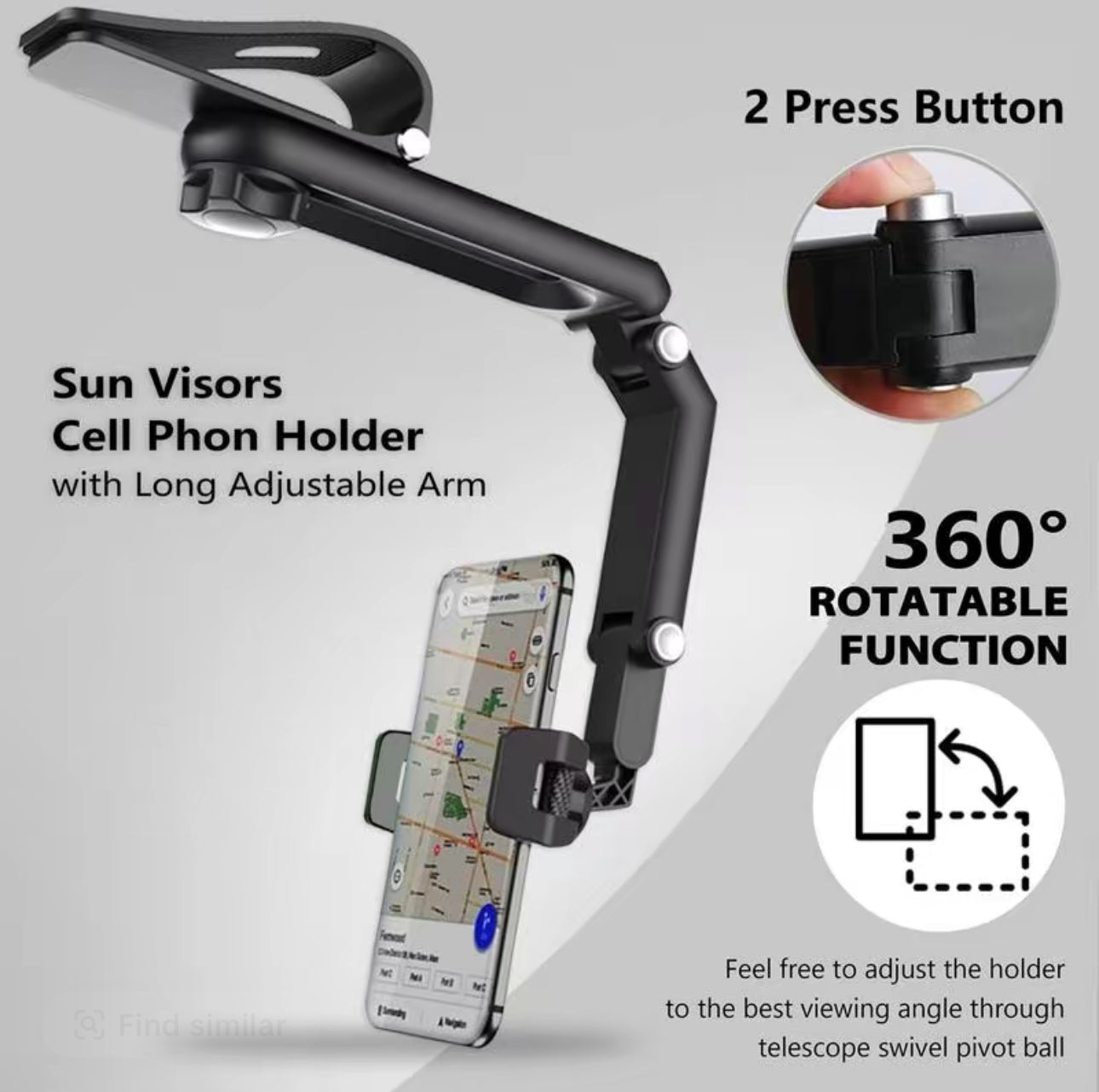 ViewGrip 1080 Phone Holder - Versatile Car Mount
