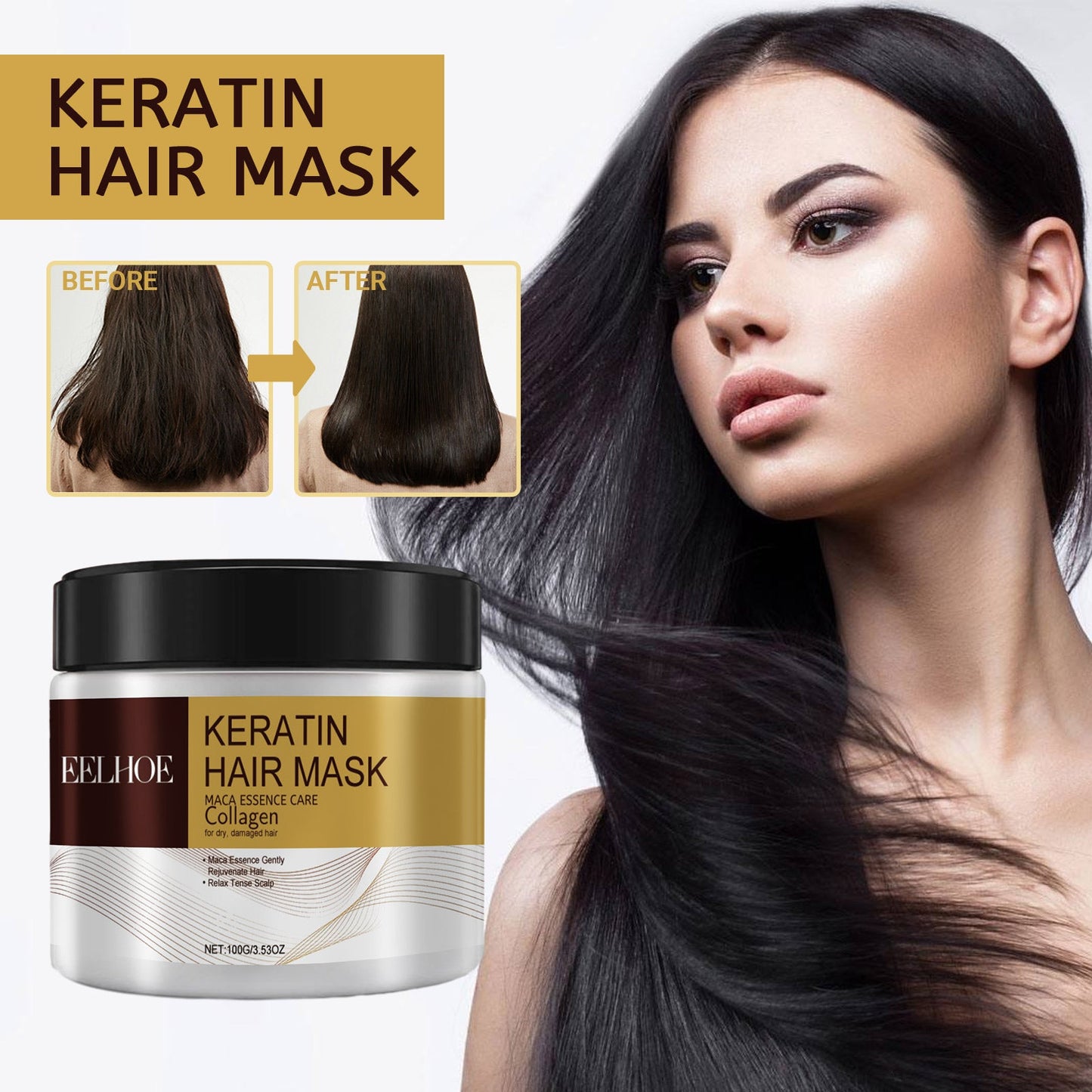Deep Moisturizing Hair Mask for Damaged Hair Repair