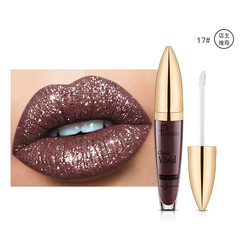 Pudaier Sip Glitter Flip Matte Pearl Lip Gloss