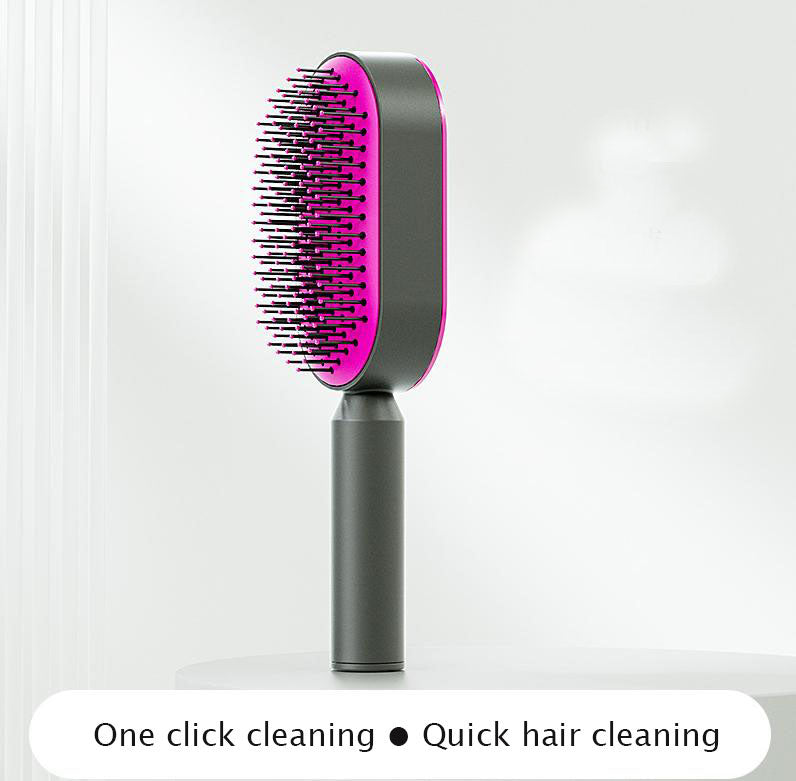 Pressing type cleaning design air cushion comb for women's long hair, specialized airbag massage comb, household hair comb - Korvel