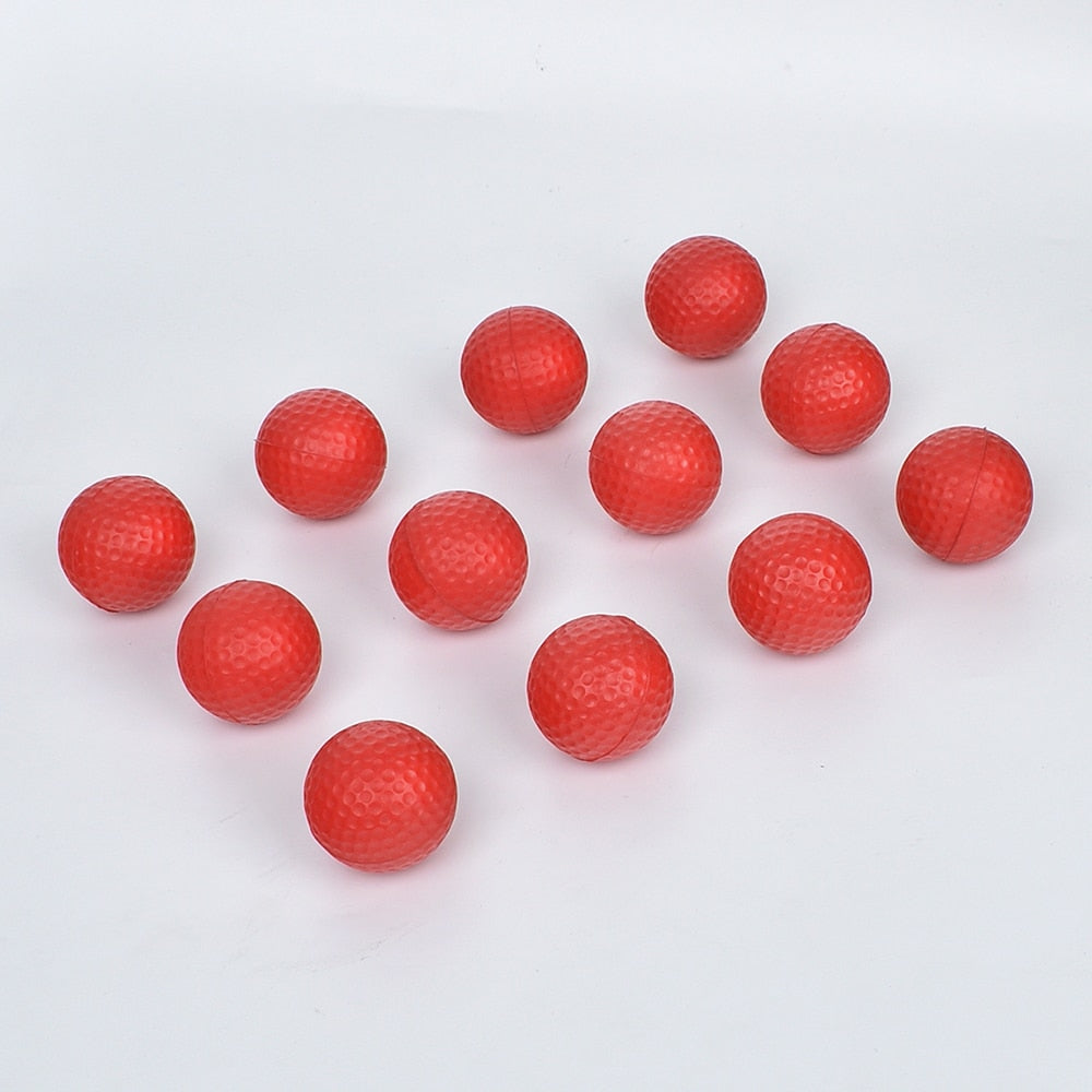 12Pcs Foam Practice Golf Balls Yellow Green Orange Golf Training Balls Outdoor Indoor Putting Green Target Backyard Swing Game - Korvel