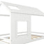 Twin Size House Bed with Roof and Window - White - Korvel