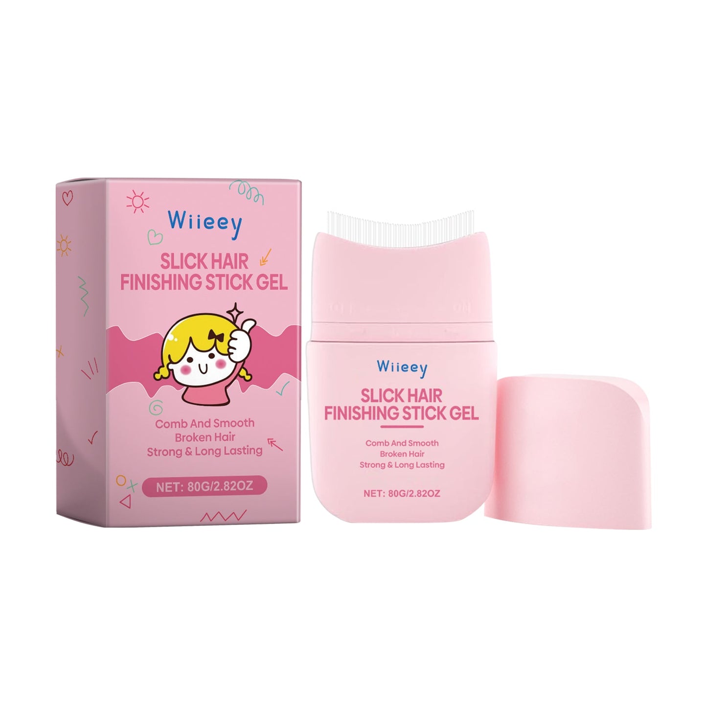 Children's Broken Hair Styling Brush Finish Broken Hair Bangs Styling Nourishing Shine Hair Styling Cream - Korvel