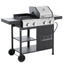 2+2 multifunctional gas barbecue grill and covered grill combination for outdoor cooking - barbecue, barbecue, pizza. - Korvel