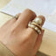 Alloy Three-Layered Open Ring - Korvel
