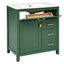30-Inch Green Bathroom Vanity with Ceramic Sink