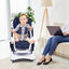 Gbruno A-Shaped High Chair with Lockable Wheels - Navy