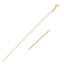 Chaîne à perles en or jaune 14k 1,0 mm