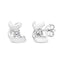Pendientes de Stud de Diamantes en Espiral de Oro Blanco de 10K