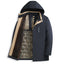 Men's Fleece-Lined Thickened Cotton-Padded Coat
