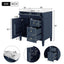 Meuble de salle de bain moderne de 30 pouces avec lavabo et rangement