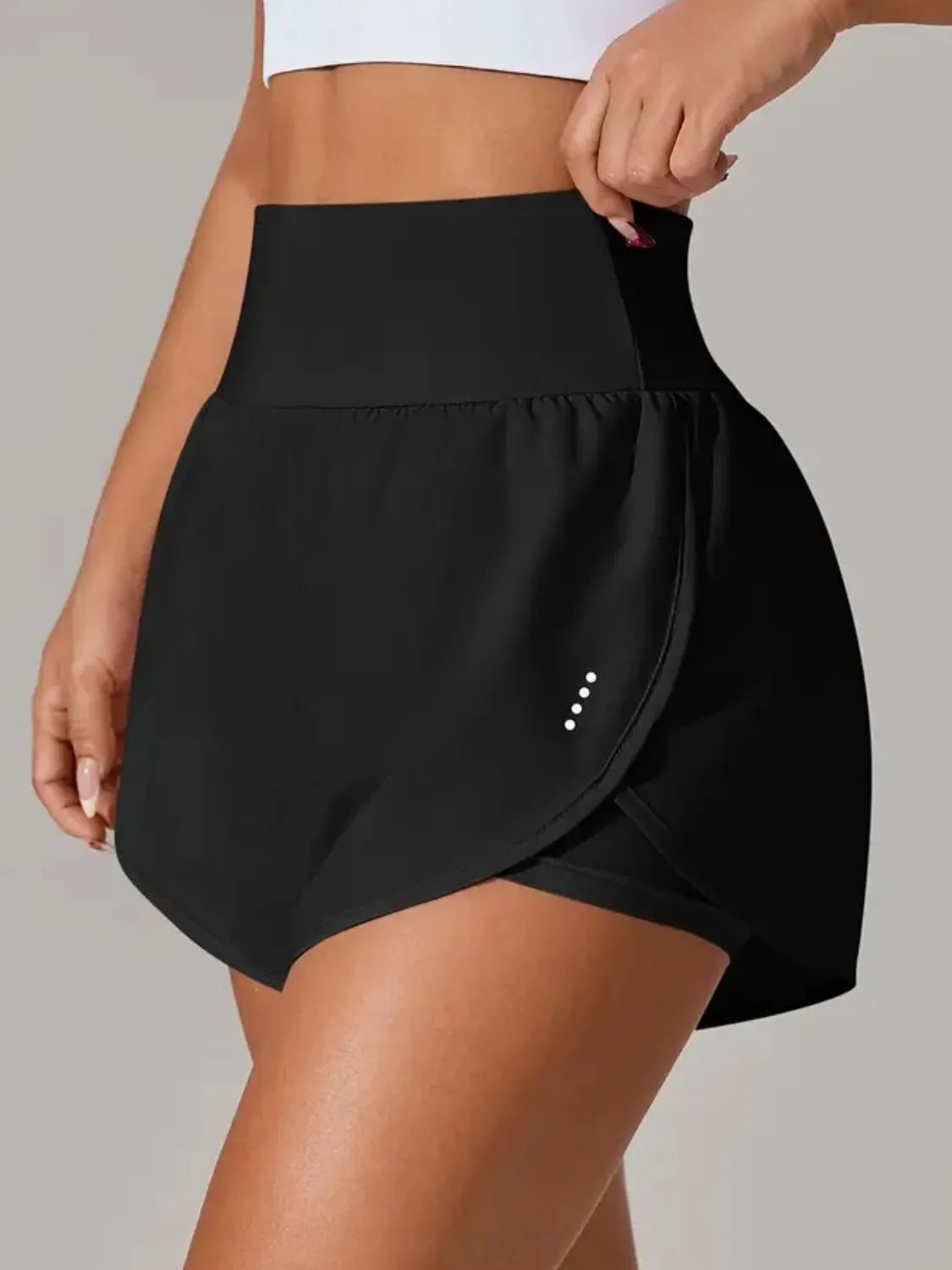 Shorts Actifs Taille Haute avec Poches