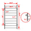 Electric Heated Towel Rack for Bathroom Wall Mounted Towel Warmer 10 Stainless Steel Bars Drying Rack - Korvel