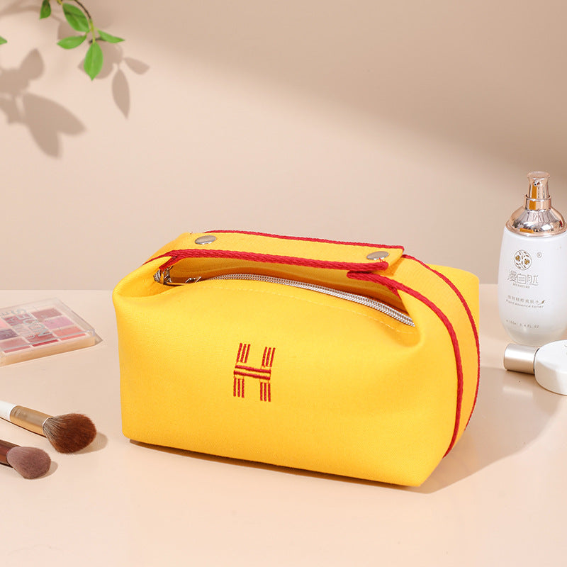Premium Canvas Makeup Bag - Stylish & Spacious Storage