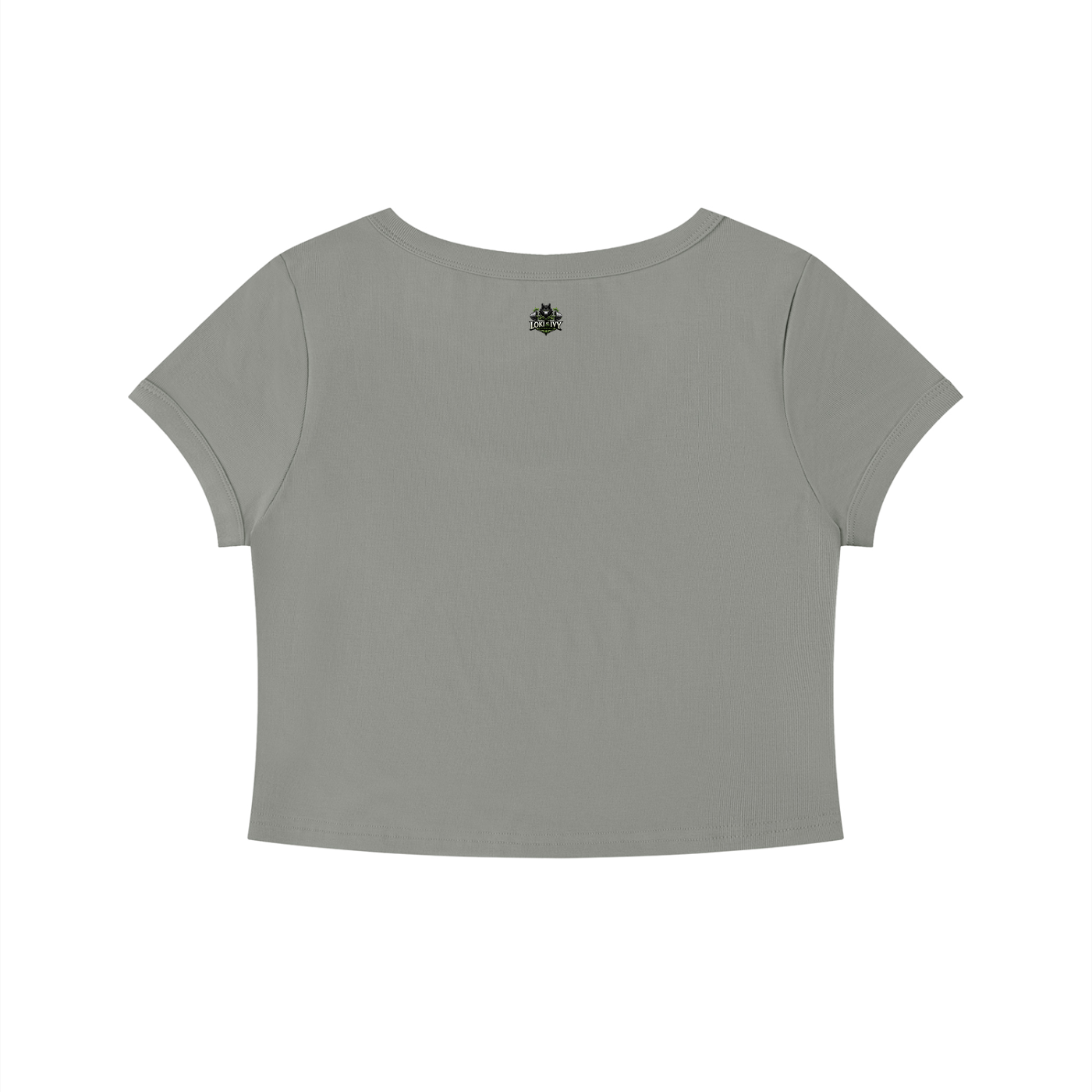 Camiseta corta ajustada de color sólido para mujer Loki & Ivy