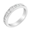 Bague demi-éternité en diamant certifié IGI de 1,0 Cttw en or blanc 18K