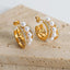 Pearl Titanium Steel C-Hoop Earrings - Korvel