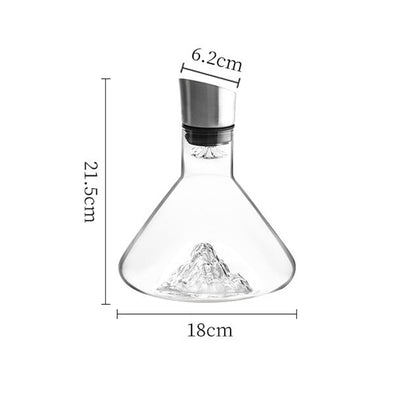 1500ML Hand - blown Crystal Wine Decanter with Built - in Aerator Pourer, ideal for red wine. - Korvel