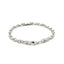 Bracelet en chaîne en argent sterling plaqué rhodium avec cœur