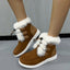 Botas de Nieve de Suede y Forro de Franela para Mujeres