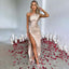 Elegant One-Shoulder Backless Slit Dress for Women