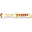 6.48 Carat Genuine Orange and Yellow Sapphire Bracelet
