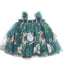 Embroidered Mesh Strapless Fluffy Princess Dress