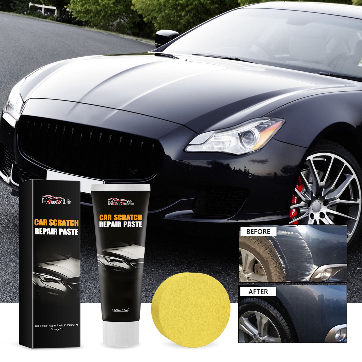 Car Scratch Repair Paste, Automotive Finish Scratch Deep Repair Finish Polishing Reconditioning Cream - Korvel