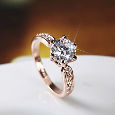 Elegant and luxurious wedding ring, women's Korean version of the living mouth ring - Korvel