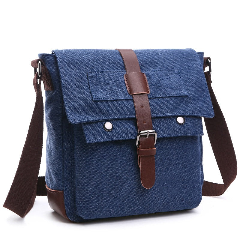 Men Business Messenger Bags For Men Shoulder Bag vintage Canvas Crossbody Pack Retro Casual Office Travel Bag - Korvel