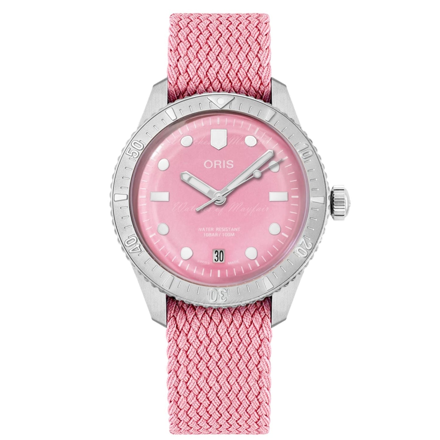 Montre de plongée pour femmes Oris - Cadran rose