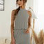 Cutout Grecian Neck Romper - Korvel