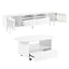 Two sets of ON-TRANS cream style TV stands and coffee tables, suitable for TVs under 80 inches, white - Korvel