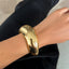 Fashionable metal curved spring bracelet, casual irregular Bracelet set - Korvel