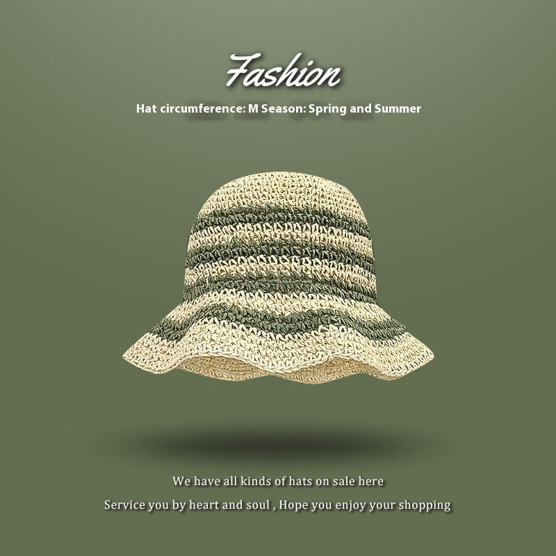 Beach Green Sun Hat - Stylish & Foldable for Summer